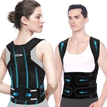 Correttore Posturale Schiena E Spalle - Fascia Raddrizza Postura In Nylon Traspirante - Regolabile Uomo/Donna (Taglia L)