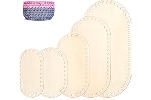 Ymapinc Wooden Oval Crochet Basket Base,5 PCS 5 Sizes Wood Bases,DIY Crochet Bag Kit for Knitting & Basket Making Ideal for Bassinet Wooden Baskets and Home Decor