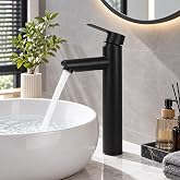 Minnhua Sink Tap Black High 29 cm Bathroom Tap Stainless Steel 304 | Taps for Bathroom Sinks Mixer Taps Basin Mixer Tap Stain