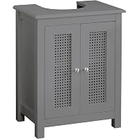 House and Homestyle Grey Slimline Rattan Bathroom Under Sink Storage ...