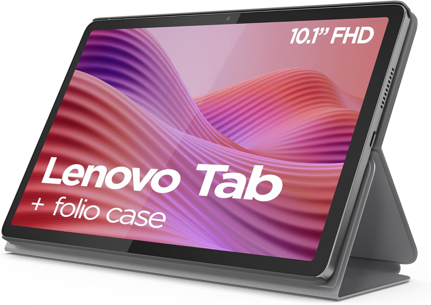 Lenovo Tab Android Tablet | 10.1 inch Full HD Display | MediaTek Helio G85 | 64GB | Wi-Fi 6 | 4GB RAM | Luna Grey + Clear Case