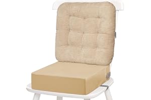 APEXXUS Sitzerhöhung Kind – 2 Stücke Sitzkissen mit Sicherheits Schnalle für Kinder, Tragbare Reise Erhöhen Kissen für Stühle, PU Wasserdicht Leicht zu reinigen Boostersitze