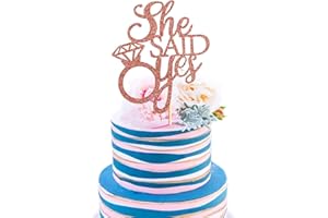 UNIMALL GLOBAL Unimall - Décoration de gâteau pour fiançailles, douche nuptiale, mariage, suggestion, enterrement de vie de jeune fille - Couleur or rose