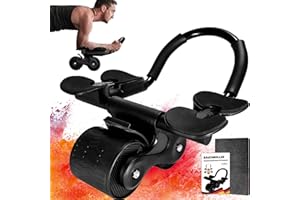 ‎LOODIA LOODIA Bauchtrainer für zuhause, Bauchroller Bauchmuskeltrainer Roller, Fitnessgeräte für bauch gerät trainer, Automatisches Rebound Bauchrad, Abnehmen unterbauch muskelrollen trainingsgerät