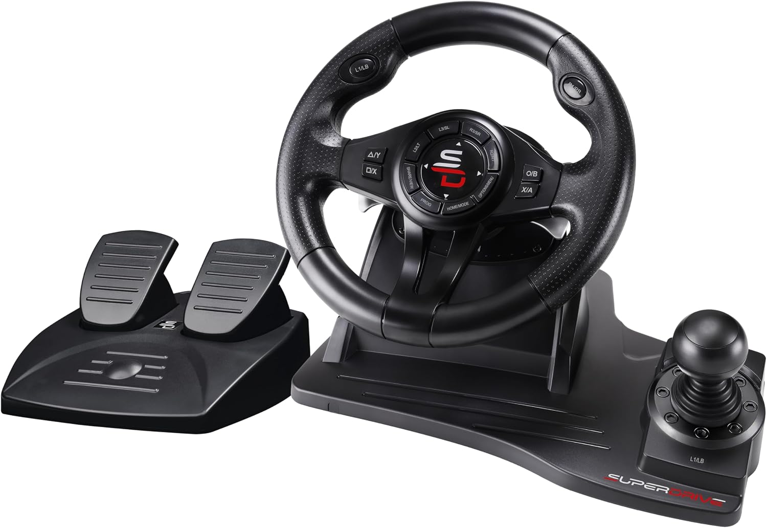 Subsonic - Volante Superdrive GS550 - Volante de carreras con Palanca de Cambios, Levas y Pedales. Rotación de 270° y Vibraciones. Para Switch 2 / Switch, PS4, Xbox Series X/S, Xbox One y PC - Negro