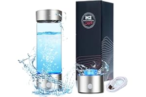 Vbvbip Upgrade Hydrogen Water Bottle Generator - Advanced SPE/PEM Technology, 1600 ppb Hydrogen in 3 Minutes, 14OZ Large Capacity, Stylish Design, Health Gift for Family & Friends
