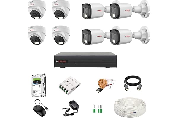 Clocite CP Plus illumax 5MP 8 DVR, 5MP 4 4 + - + + + 2 TB HDD 8 CH SMPS + CCTV + BNC/DC