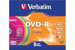 Verbatim Colours DVD-R x 5 4.7 Go