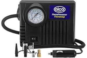 alca® Sprężarka powietrza kompresor samochodowy mała 12V elektryczna pompa powietrza 21 bar, zapalniczka samochodowa, rowerowa, motocyklowa