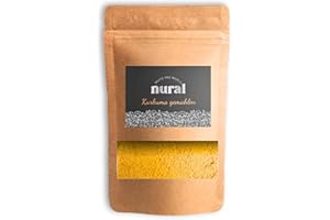 ‎NURAL nural Kurkuma gemahlen 100g | Golden Gelbes Kurkuma Pulver: Traditionelles Gewürz für exotische Küche | Kurkuma Gewürz | Curcuma Pulver | Tumeric Powder | Ayurvedisches Gewürz | Curry