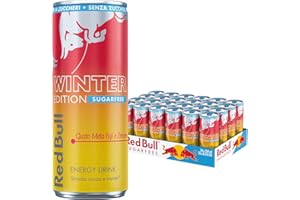Red Bull Energy Drink, Gusto Mela Fuji e Zenzero, 250 ml (24 Lattine)