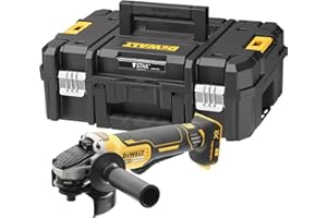 DEWALT - Meuleuse d'angle Brushless XR 18V 125mm, à interrupteur à palette, avec poignée latérale et coffret TSTAK, livré sans batterie, DCG406NT-XJ