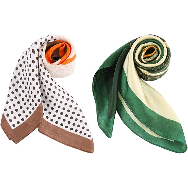 DAMILY Bandana Set 2 Stück - Satin Kopftücher 70x Produktbild-Vorschau 7