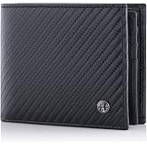 TRUSADOR Savona Klasik Erkek C&uuml;zdanı Deri Bifold RFID C&uuml;zdan Erkek Hediye Kutusu, Karbon, Klasik