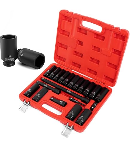 US Pro Steckschlüsse-Set 14-teilig Metrisch – 10–32 Mm, 1/2 Zoll Antrieb, Chrom-Vanadium-Stahl