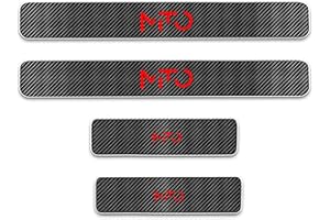 AXYP 4Pcs Carbon Fiber Outer Door Sill Kick Plates Trims, For Alfa Romeo MITO Scuff Guard Threshold Cover Pedal Styling Accessories, Protector Anti-Scratch Decoration Sticker