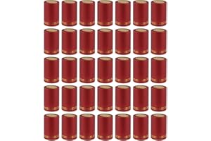 Cabilock Capsule Termoretraibili Per Bottiglie Di Vino Rosso, 100 Pezzi Tappi Termoretraibili in Plastica, 33mm, Adatti Per Cantine Vinicole E Uso Domestico, Sigillatura Con Soffiatore Di Calore