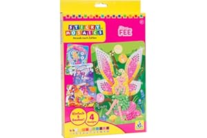 STICKY MOSAICS ORB Sticky Mosaic Glitzer Fee, kreative Geschenke Bastelset Kinder Geschenke für Mädchen und Jungen selbstklebende Glitzer Moosgummi Aufkleber Kindergeburtstag DIY Deko basteln ab 5 Jahre