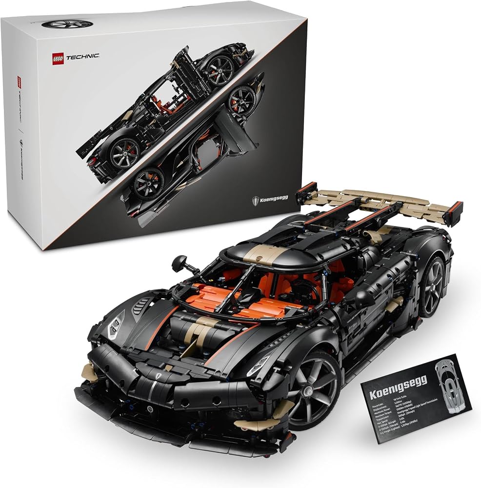 LEGO Technic Koenigsegg Sadair’s Spear Mega Araba 42232 - Yetişkinler için Mühendislik Modeli Yapım Seti (4104 Parça)