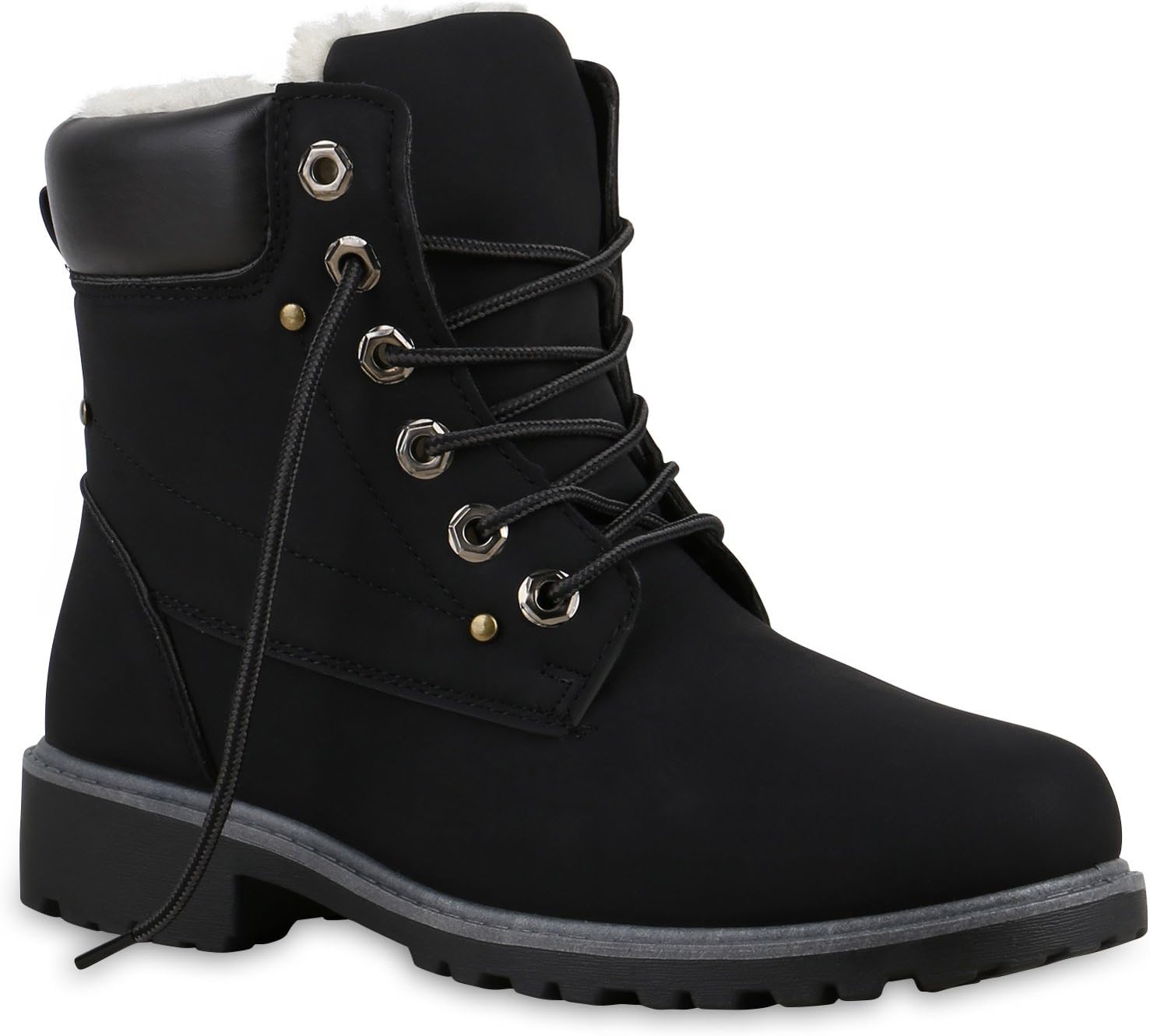 Boots paradies unisex women's men's worker boots plus sizes warm lined flandell