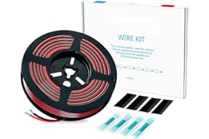 HULUWA Cavo elettrico,Cavo in silicone - 1.3mm² 16 AWG 12 m(6 Metri nero e 6 Metri rosso), flessibile di rame stagnato filo,ad alta temperatura,per auto RC, droni, ecc.