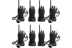 Walkie Talkies for Adults Long Distance, Greaval Walkie Talkie Rechargeable PMR446 Radio, 16 Channels Walky Talky, License-free 2 Way Radio with Earpieces and Charger(8 Pack)