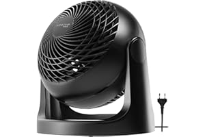 Woozoo, Ventilateur de bureau silencieux, puissant & portable, 23m², Portée 15m, Inclinaison verticale à 360°, Chambre - Woozoo PCF-HE18 - Noir