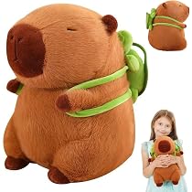 BLANCHE Simulación Capybara Peluche , Muñeca De Capibara Anime Fluffty Juguete Tela Con Tortuga Lindo Animal Con Mochila De Decoraci%c3%b3n Del Hogar I.405044404