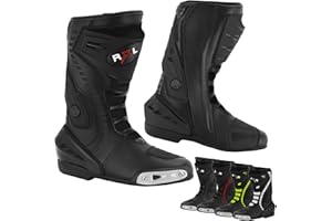 RXL Waterproof Motorcycle Boots Mens Non-slip Motorbike Armoured Shoes Leather Racing Riding Sports Touring Boots