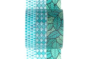 通用 YUNA Washi Tape Set 3 rotoli di nastro adesivo decorativo per arte, artigianato fai da te, forniture per diari, pianificatori, album di ritagli, carte/confezioni regalo (verdure)