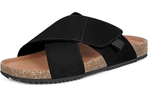 Dokela Sandalias deslizantes Mujer,Pantolette con Punta Abierta,Mule Verano,Plantilla Anatómica de Piel y Corcho Natural,Gr36-42