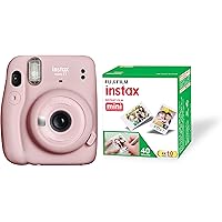Fujifilm Instax Mini 11 Instant Camera - Blush Pink with 40 Shots Film Pack