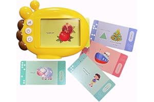 MINMEER Russisch Lernen Kinder 60 Seiten Flash Karten,Russische Bücher 33 Kyrillisches Alphabet 120 Grundwörtern und 153 Audio-Wortschatztrainer,Russisch Lernen für Anfänger,Russische Geschenk