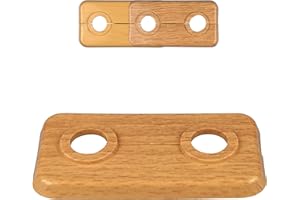 FUX Rosace double pour tuyau de chauffage, 2 pièces, de 12 à 18 mm, PP avec décor bois, cache tuyau, rosace de recouvrement, rosace pour radiateurs, stratifié, parquet (12 mm, hêtre)