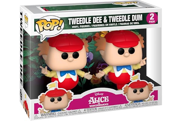 Funko Pop! Disney: Alice 70th– 2 Pack Tweedle Dee and Dum - Alice in Wonderland - Figurine en Vinyle à Collectionner - Idée de Cadeau - Produits Officiels - Jouets pour Les Enfants et Adultes