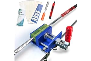 CRESTGOLF Golf Regripping Kit No-Drill & Drill Installation för Regripping Golf Club Grips Inkluderar 13PCS Golf Grip Tapes, Hook Knive, Lösningsmedel, Grip Tape Remover och Vise Clamp