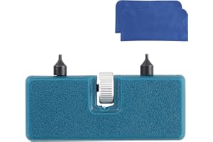 HXMJIED Watch Back Remover Tool,With Watch Cleaning Cloth,Watch Battery Replacement Kit,Watch Case Back Opener Repair Remover Holder Tool,Adjustable Watch Back Case Cover Opener Remover
