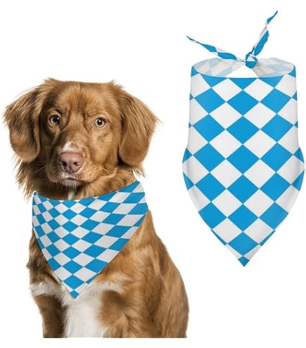 STMK Hundehalstuch 4er Set – Herbst & Thanksgiving Design Mit Quastenkanten, Verstellbar Für Kleine Bis Große Hunde (bis 50 Cm Halsumfang)