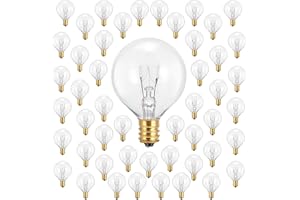 Weskjer Lampadine Ricambio G40,Lampadine Led Luce Calda, 7 Watt, Attacco E12, IP44, Impermeabili, Per Catene Luminose, Feste Di Casa e Decorazioni Di Nozze