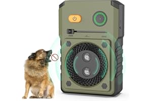 BUBBACARE Ultrasuoni per Cani, Dispositivo Antiabbaio Ultrasuoni Ricaricabili, Automatico Anti-Abbaio per Cani con 3 Modalità, Sicuro Deterrente Anti Abbaio per Cani Taglia Piccola Media Grande Interni Esterni