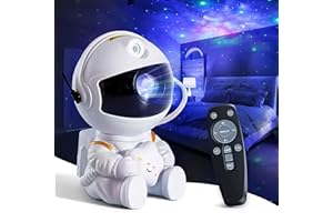 INDOTEAM Astronaut Galaxy Projector Night Light - Nebula Star Projector Night Lights Starlights Spaceman Light – USB Powered 360 Degree Adjustable Spaceman – with Timer and Remote Control