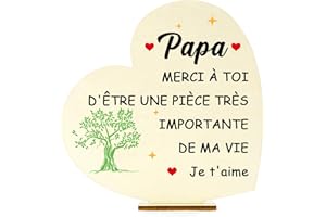 FAJUXIS Cadeau Noel Papa Plaque En Bois Cadeau Pour Papa Idee Cadeau Papa Cadeau Papa Original Cadeau Anniversaire Papa Cadeau Jeune Papa Cadeau Pere Cadeau Fete Des Peres Cadeaux Papa Cadeau Pour Un Papa