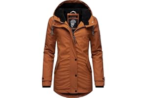 Navahoo Damen Winterjacke kurze Regenjacke wasserdicht warm gefüttert mit Kapuze Lindraa XS-3XL