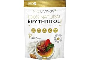 NKD LIVING Eritritol GOLD 500 g - Alternativa natural al azúcar moreno con estevi