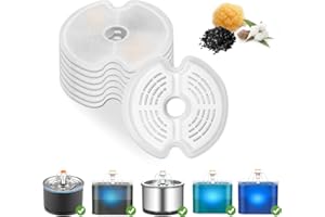 OrdasPet Katzenbrunnen Filter, 8 Stück Trinkbrunnen Filter mit Hohe Qualität Harz und Aktivkohle, Ersatzfilter für 2L Katzenbrunnen und 2.5L Katzen Hunde Edelstahl Brunnen