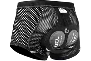 ‎X-TIGER X-TIGER Herren Radunterhose Fahrradhosen mit 5D Sitzpolster Fahrrad MTB Unterwäsche Pro Bike Boxer Größe Kurze Hosen