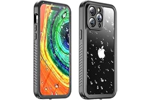 JANCANE Custodia impermeabile per iPhone 14 Pro Max, IP68 subacquea, pellicola protettiva integrata e protezione per fotocamera in vetro, protezione da urti a 360°, resistente alle cadute, antipolvere per