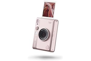 Fujifilm instax mini Evo Gentle Rose - Fotocamera Ibrida a Sviluppo Istantaneo, Stampante per Smartphone, Design Analogico, 100 Combinazioni di Effetti, Dimensioni Stampa 86 mm x 54 mm