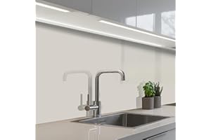 KitchenYeah© Rückwand Küche 60x150 cm Rückwandschutz Selbstklebend Spritzschutz Küchenrückwand Küchenfront Küchen Selbstklebende Küchenrückwände Grau - Hell - Herbst