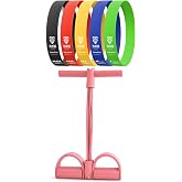 6LI SET Body Trimmer + Pilates Lastiği Seti Mekik K&uuml;rek &Ccedil;ekme Spor Kondisyon Egzersiz Aleti Pembe